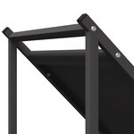 vidaXL Portant de bois chauffage noir 70x43x34 5 cm