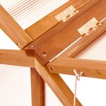 vidaXL Serre Marron 114x80x50 cm Bois de sapin