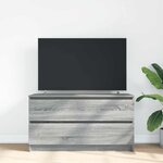 vidaXL Meuble TV sonoma gris 100x35x54 cm bois d'ingénierie