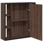 vidaXL Armoire à miroir de salle de bain chêne marron bois ingénierie