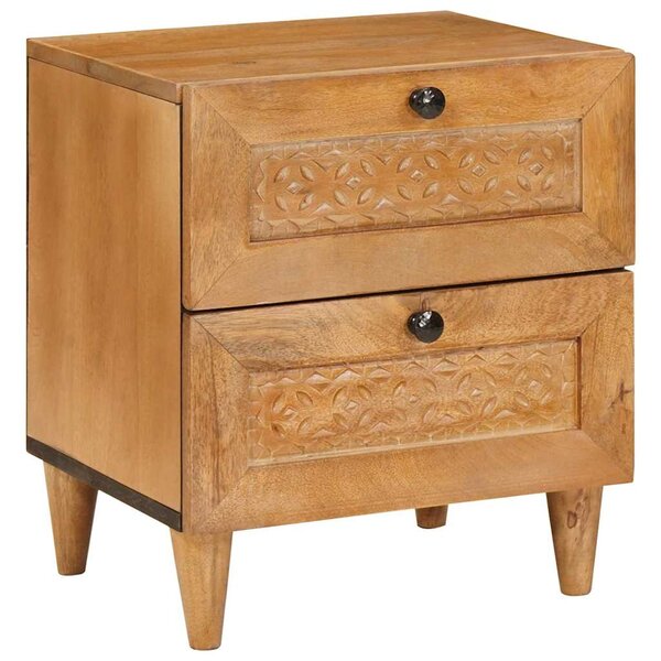 vidaXL Table de chevet avec tiroir Marron clair 40 x 33 x 46 cm