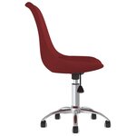 vidaXL Chaises pivotantes à manger lot de 2 Rouge bordeaux Tissu