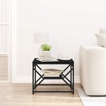 vidaXL Table basse Chêne noir 51 x 50 x 40 cm