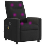 vidaXL Fauteuil de massage inclinable Noir Tissu