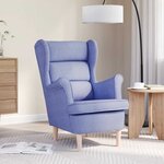 vidaXL Fauteuil bleu jean 74x84x100 cm tissu
