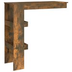 vidaXL Table de bar murale Chêne fumé 102x45x103 5cm Bois d'ingénierie