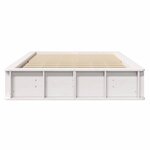 vidaXL Cadre de lit Blanc 140 x 200 cm Bois de pin massif