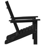 vidaXL Mobilier de jardin lounge 2 Pièces Noir 74.5 x 80.5 x 90cm