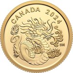 Pièce de monnaie en Or 8 Dollars g 1.58 Millésime 2024 SPIRIT DRAGON