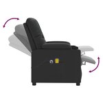 vidaXL Fauteuil de massage Noir Similicuir