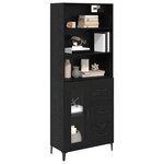 vidaXL Haut Armoire Chêne noir 69 5 x 34 x 180 cm Bois d'ingénierie
