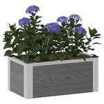 vidaXL Jardinière surélevée Gris 50 x 30 x 22 cm WPC et Aluminium