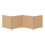 vidaXL Paravent 4 panneaux Beige 698 x 180 cm Tissu