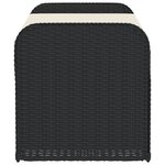 vidaXL Banc de rangement avec coussin noir 115x51x52 cm résine tressée