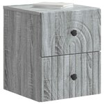 vidaXL Cabinet de chevet mural 2 Pièces Sonoma gris 33 x 34 5 x 40 cm