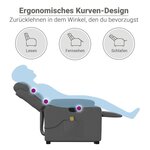 vidaXL Fauteuil de massage inclinable Gris foncé Tissu