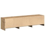 vidaXL Meuble TV avec LED en chêne artisanal 165x34x40 cm en bois d'ingénierie