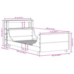 vidaXL Cadre de lit sans matelas cire marron 75x190 cm bois pin massif