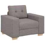 vidaXL Ensemble de Canapés avec coussin 3 Pièces Taupe tissu