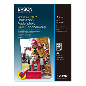 EPSON Value Glossy A4 (C13S400035) - Papier photo glacé A4 (20 feuilles)