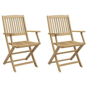vidaXL Chaises pliables de jardin lot de 2 bois massif d'acacia