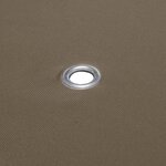 vidaXL Toile supérieure de gazebo 310 g/m² 3x3 m Taupe