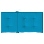 vidaXL Coussins de chaise de jardin à dossier bas lot de 6 bleu