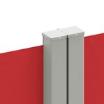 vidaXL Auvent latéral rétractable Rouge 140x1200 cm