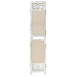 vidaXL Cloison de séparation 6 panneaux Crème 210x165 cm Tissu