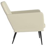 vidaXL Fauteuil Crème 61x78x80 cm Similicuir