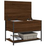 vidaXL Banc de rangement chêne marron 70x42 5x47 cm bois d'ingénierie
