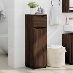 vidaXL Cabinet de salle de bain Chêne brun 30 5 x 30 x 101 cm