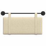 vidaXL Tête de lit suspendue Crème Tissu