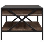 vidaXL Table basse avec LED infini chêne marron 70x50x38 cm