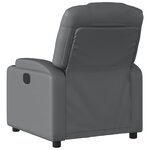 vidaXL Fauteuil inclinable électrique Gris Similicuir