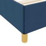 vidaXL Cadre de lit avec matelas Bleu 100 x 200 cm tissu