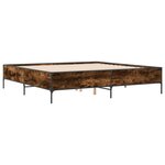 vidaXL Cadre de lit sans matelas chêne fumé 200x200 cm