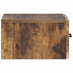 vidaXL Cabinet de chevet mural Chêne fumé 34 5 x 33 x 20 cm