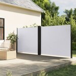 vidaXL Auvent latéral rétractable blanc 160x1200 cm