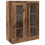 vidaXL Armoires Murailles 2 Pièces Bois ancien 69 5 x 34 x 90 cm