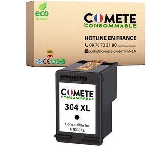 304XL - 1 cartouche compatible pour HP 304 XL - 1 noir - COMETE