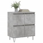 vidaXL Buffet Gris béton 60x35x70 cm Bois d'ingénierie