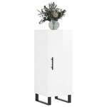 vidaXL Buffet Blanc brillant 34 5x34x90 cm Bois d'ingénierie