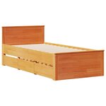 vidaXL Cadre de lit sans matelas avec tête de lit 90x200 cm bois pin