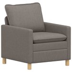 vidaXL Canapé Taupe 76 x 81 x 87 5 cm Tissu