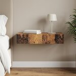 vidaXL Table d'appoint murale 87 5 x 34 5 x 17 cm Bois d'ingénierie