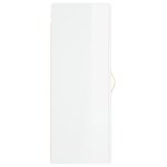 vidaXL Armoire murale blanc brillant 34 5x34x90 cm bois d'ingénierie