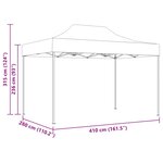 vidaXL Tente de réception pliable professionnelle 280x410x315 cm Acier Blanc