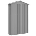 vidaXL Abri de jardin Gris 116x45x175 cm Acier galvanisé