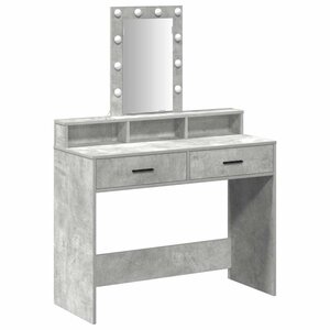 vidaXL Table de Toilette Gris 100 x 41 x 140 cm Bois d'ingénierie